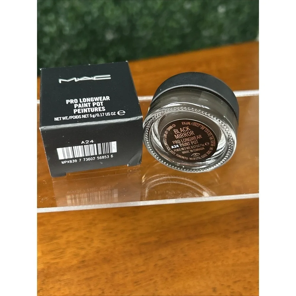 MAC M·A·C PRO LONGWEAR PAINT POT in BLACK MIRROR 0.17oz NEW BOXED AUTHENTIC